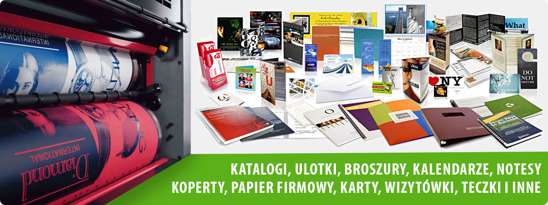 Szeroki wybór. Drukujemy, sztancujemy, kleimy, laminujemy, lakierujemy Szeroki wybór usług drukarskich